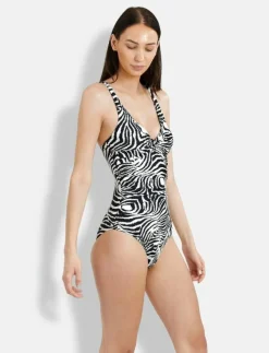 Kvinnor Panos Emporio Badkläder|Plus Size & Curvy|Zebra Simi Swimsuit - Baddräkter