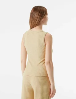 Kvinnor PICTURE ORGANIC CLOTHING Toppar & T-Shirts|ZIAKY KNIT TANK - Linnen