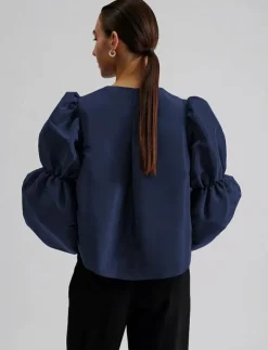 Malina Zoey double pouf sleeve blouse - Långärmade blusar|Kvinnor Kläder